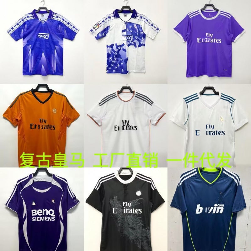 Retro Jerseys Home And Away Ronaldo 1718 Champions League Summer Football Shirt Short Sleeve - Image 2
