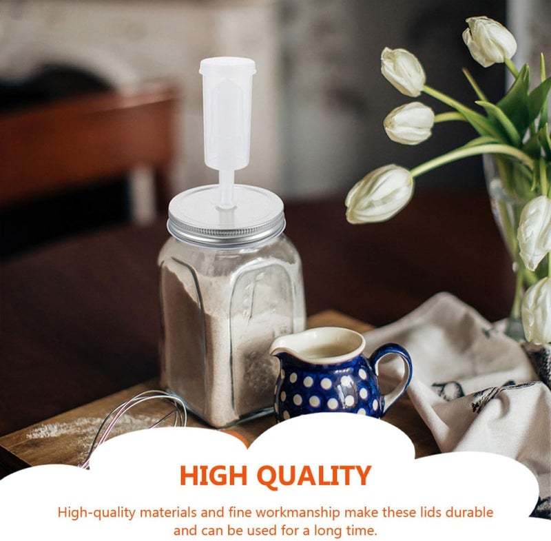 GALPADA Fermentation Jar Lid Kit 87mm Mason Jar Fermenter Lids with Airlock Seal for Home Fermentation and Canning Random Color - Image 2