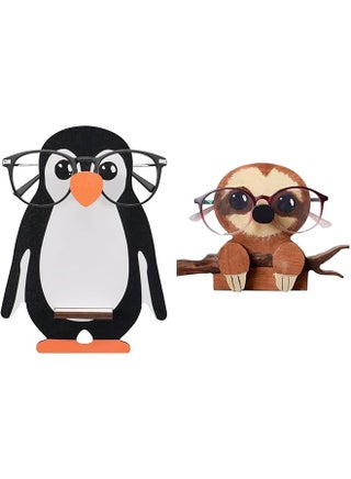 Handmade Animal Glasses Holder Stand Penguin And Sloth Eyeglass Stands Wooden Sunglasses Display Rack Creative Desk Decor Organizer For Home Office Sloth + Penguin - pzsku/Z610CEA15F8F8EBCB8117Z/45/1743946286/38d74d2c-d8da-4b1b-a8cf-1fec11da171d
