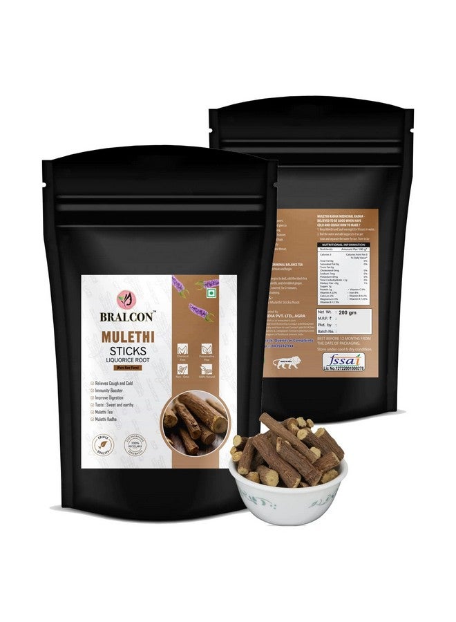BRALCON عصا موليثي من برالكوم للأكل - 100غ (عبوة من 2) | جذور العرقسوس | عصي ياستيمادهو العرقسوس | جذور العرقسوس | جشثامادهة للاستخدام كمعزز للمناعة - Image 2