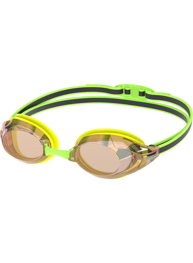سبيدو قبعة سباحة Speedo Vanquisher3.0 بلون أصفر فاقع عاكس للرجال والنساء والأطفال - مصنوعة من السيليكون المتين، مريحة، مثالية للتدريب والاستخدام الاحترافي - Image 1