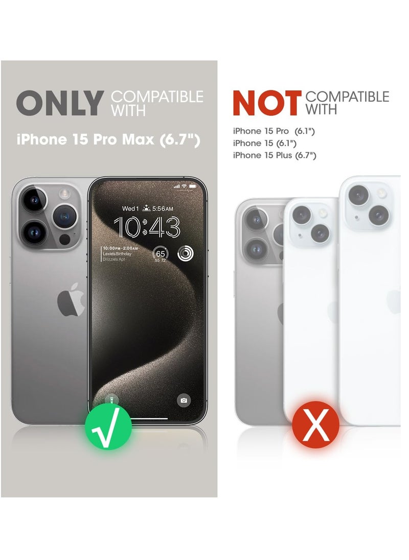 BORTONY iPhone 15 Pro Max Case Liquid Silicone 3 Layers Full Covered Soft Gel Rubber iPhone 15 Pro Max Cover Slim Phone Case with Anti-Scratch Microfiber Lining for Apple iPhone 15 Pro Max 6.7 Inch  - Image 2