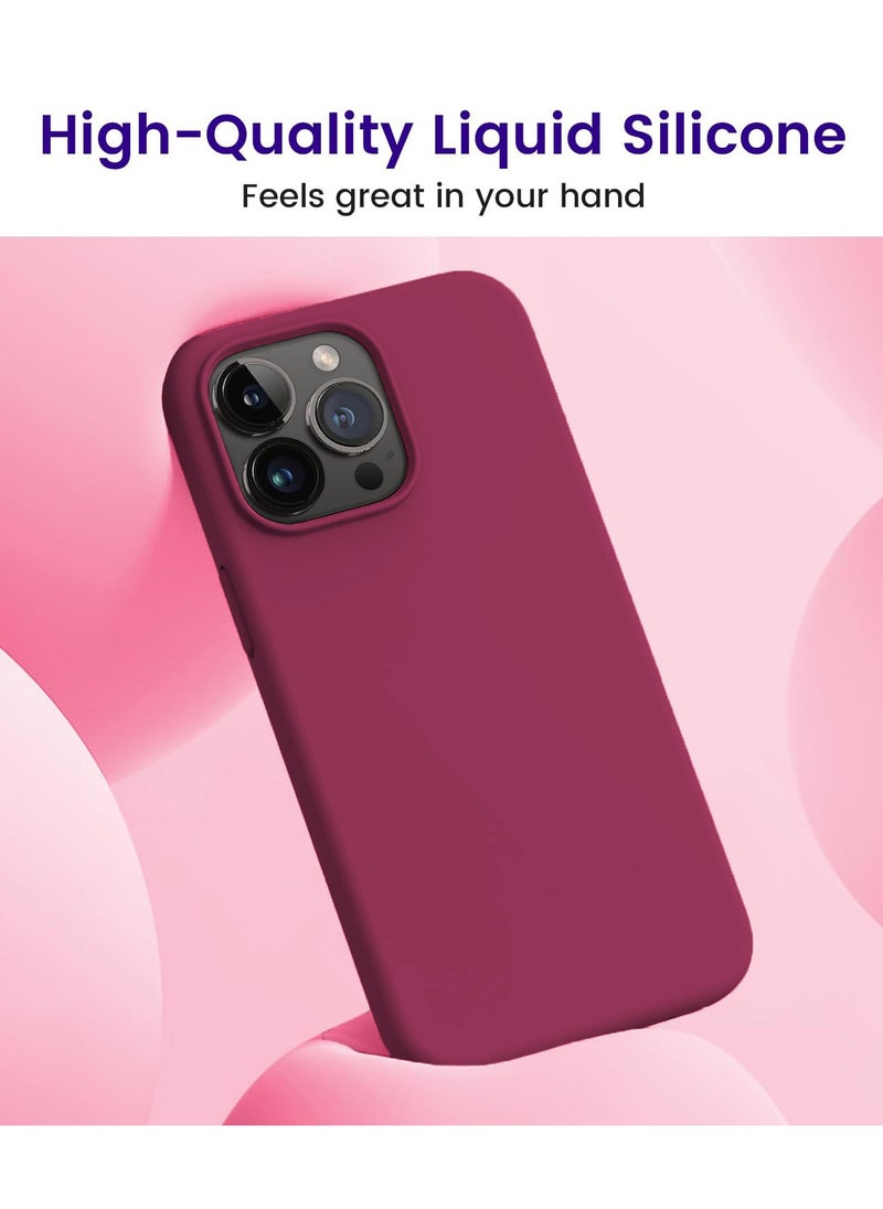 BORTONY iPhone 15 Pro Max Case Liquid Silicone 3 Layers Full Covered Soft Gel Rubber iPhone 15 Pro Max Cover Slim Phone Case with Anti-Scratch Microfiber Lining for Apple iPhone 15 Pro Max 6.7 Inch  - Image 3