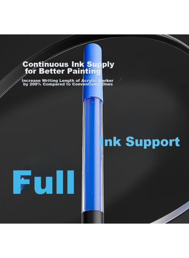 Enmi 24-color Mini Black Box Direct Liquid Acrylic Markers, Soft Tip, For Students' Drawing, Art-specific, Non-transparent, Stackable, Watercolor Pens, Drawing Tools, Birthday Gift, Back-to Gift - Image 3