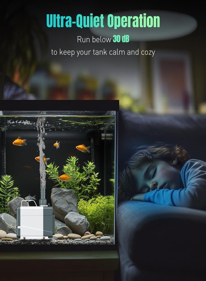 باوفلي مضخة نافورة باوفلاي 1060 جالون/ساعة، مضخة مياه غاطسة 85 واط مع ارتفاع رفع 14.8 قدم و3 فوهات، مضخة نافورة مياه هادئة لأحواض أسماك الزينة والشلالات والبرك والزراعة المائية - Image 5