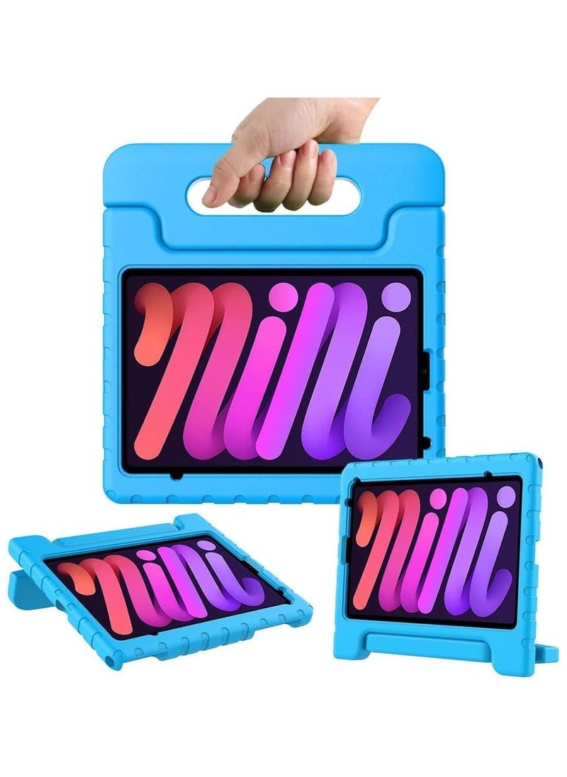 Kids Case for New iPad Mini 6th Generation 8.3 Inch 2021, iPad Mini 6 Case, Shockproof Convertible Handle Stand Protective Kids Case for iPad Mini 6 8.3 2021 (Blue) - Image 1