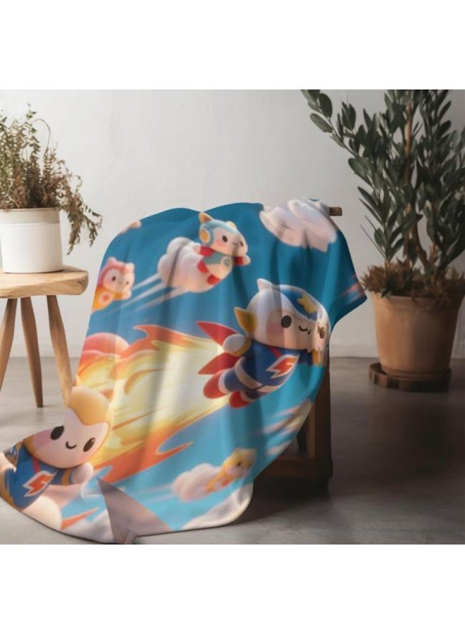 general Baby and children's cartoon flannel thin blanket (warm and comfortable, suitable for sleep, game use) 70cm*100cm - Image 3