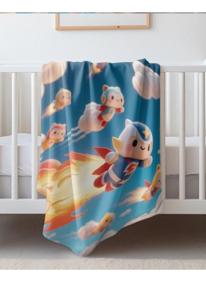 general Baby and children's cartoon flannel thin blanket (warm and comfortable, suitable for sleep, game use) 70cm*100cm - Image 5