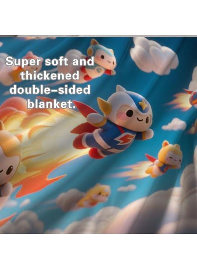 general Baby and children's cartoon flannel thin blanket (warm and comfortable, suitable for sleep, game use) 70cm*100cm - Image 4
