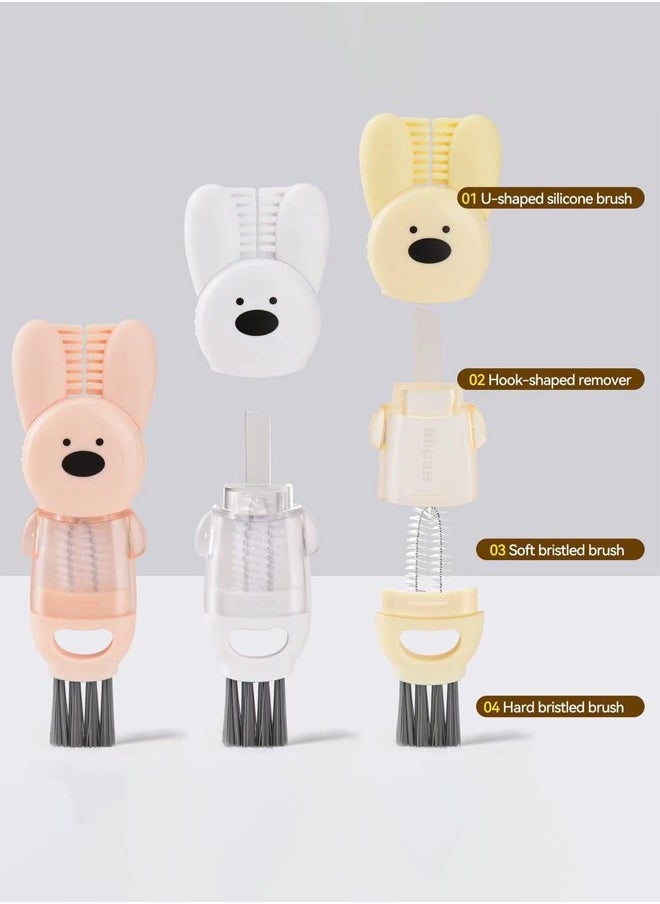 Aissiora 3-piece bottle cleaning brush 4-in-1 cup cleaning brush Multi-function cup lid cleaning brush Gap brush  - Image 4