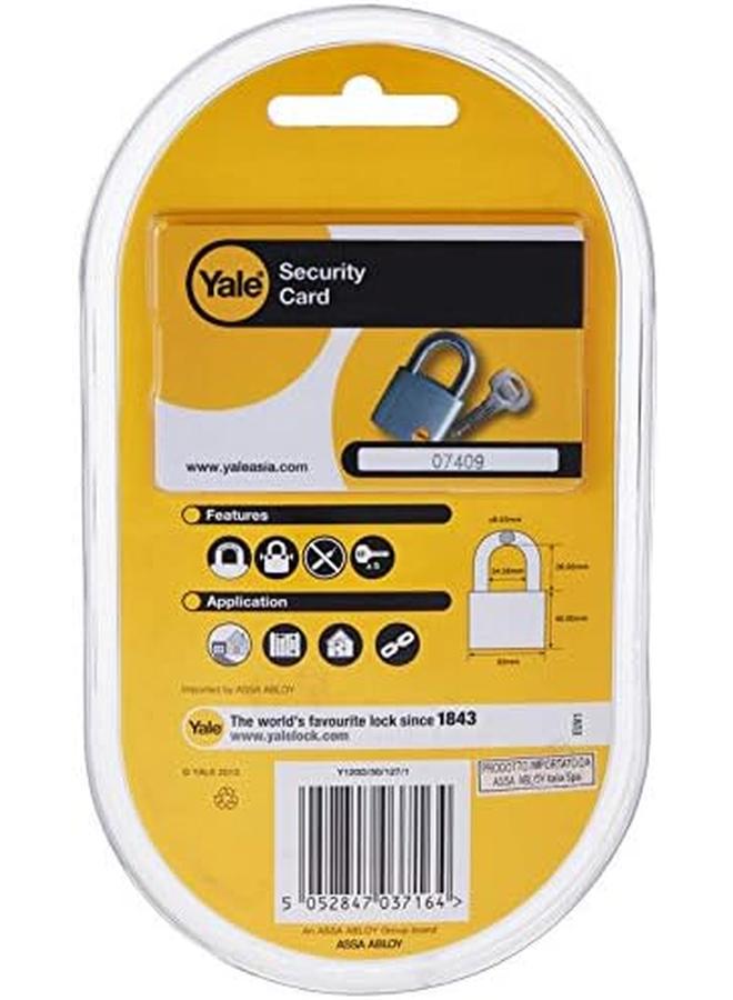 ييل Y120D 50 127 1 قفل نحاسي 50 مم مفتاح الدمل لمسة نهائية من الكروم الساتان - Image 2