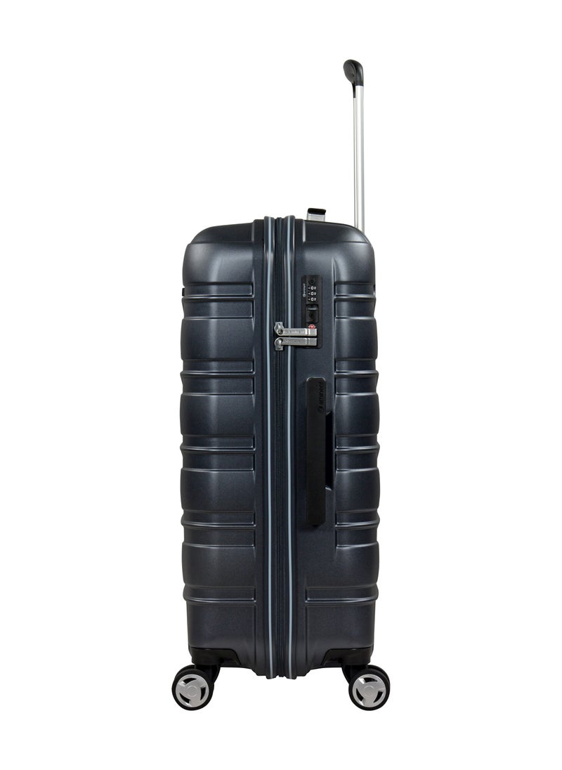 eminent Makrolon Polycarbonate Lightweight Glamorous Hard Case Luggage Trolley 4 Quiet Double Spinner Wheels Suitcase with Tsa Approved Lock KJ95 Carbon Grey  - Image 3