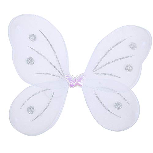 AK ANOLIHK Nylon Fairy Butterfly Wings Costume For Baby Girl (Fba White Wings) - Image 4