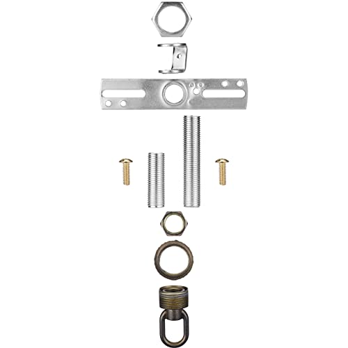 Canomo Light Fixture Cross Bar Kit, Lighting Screw Collar Loop Kit Canopy Handware Set(Antique Bronze) - Image 2