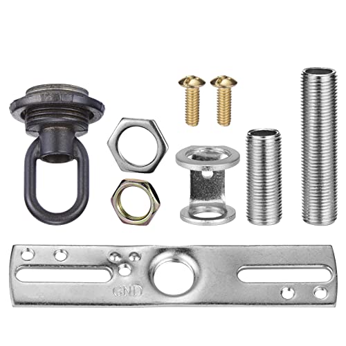 Canomo Light Fixture Cross Bar Kit, Lighting Screw Collar Loop Kit Canopy Handware Set(Antique Bronze) - Image 1