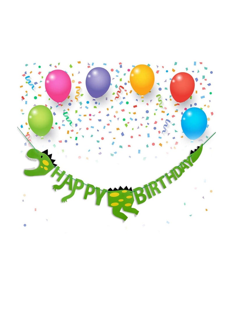 Generic - Birthday Banner, Dinosaur Theme, Happy Birthday Letter Banner, for Boys Girls Baby, Shower Party Decor, for Boys and Girls Birthday Decorations, Party Supplies - Image 1