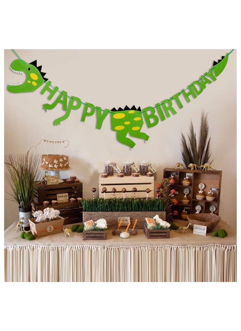 Generic - Birthday Banner, Dinosaur Theme, Happy Birthday Letter Banner, for Boys Girls Baby, Shower Party Decor, for Boys and Girls Birthday Decorations, Party Supplies - Image 1