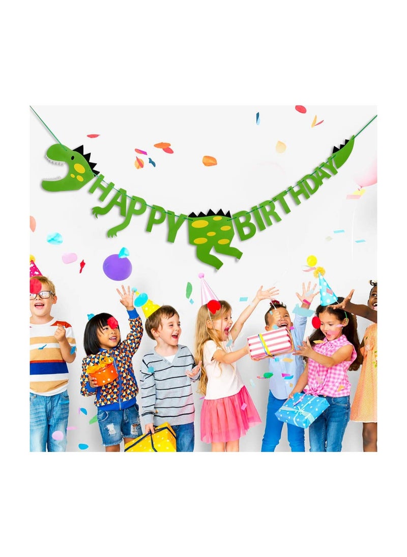 Generic - Birthday Banner, Dinosaur Theme, Happy Birthday Letter Banner, for Boys Girls Baby, Shower Party Decor, for Boys and Girls Birthday Decorations, Party Supplies - Image 1