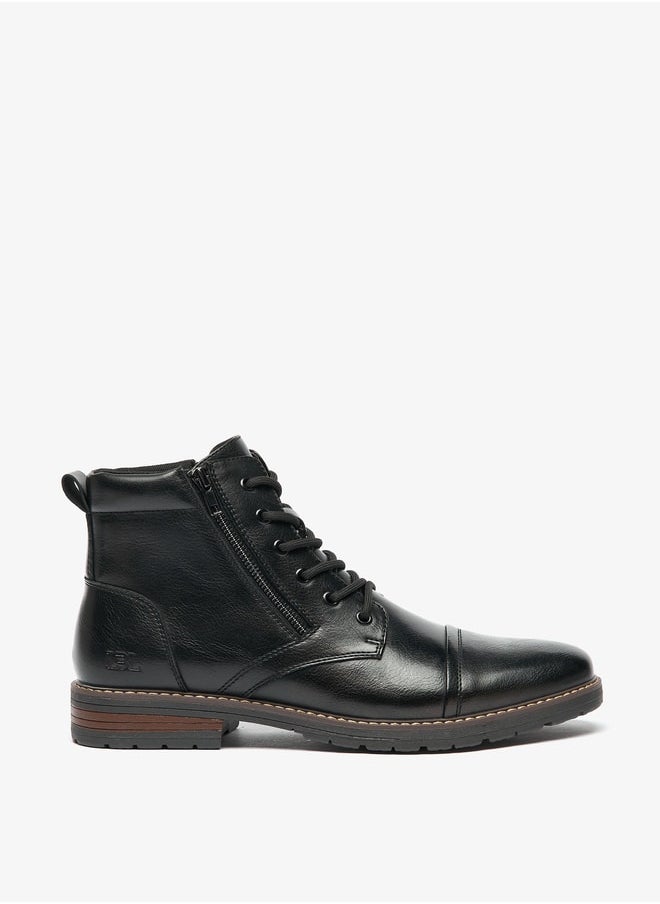 LBL by Shoexpress Men's Textured Chukka Boots with Zip Closure  - Image 3