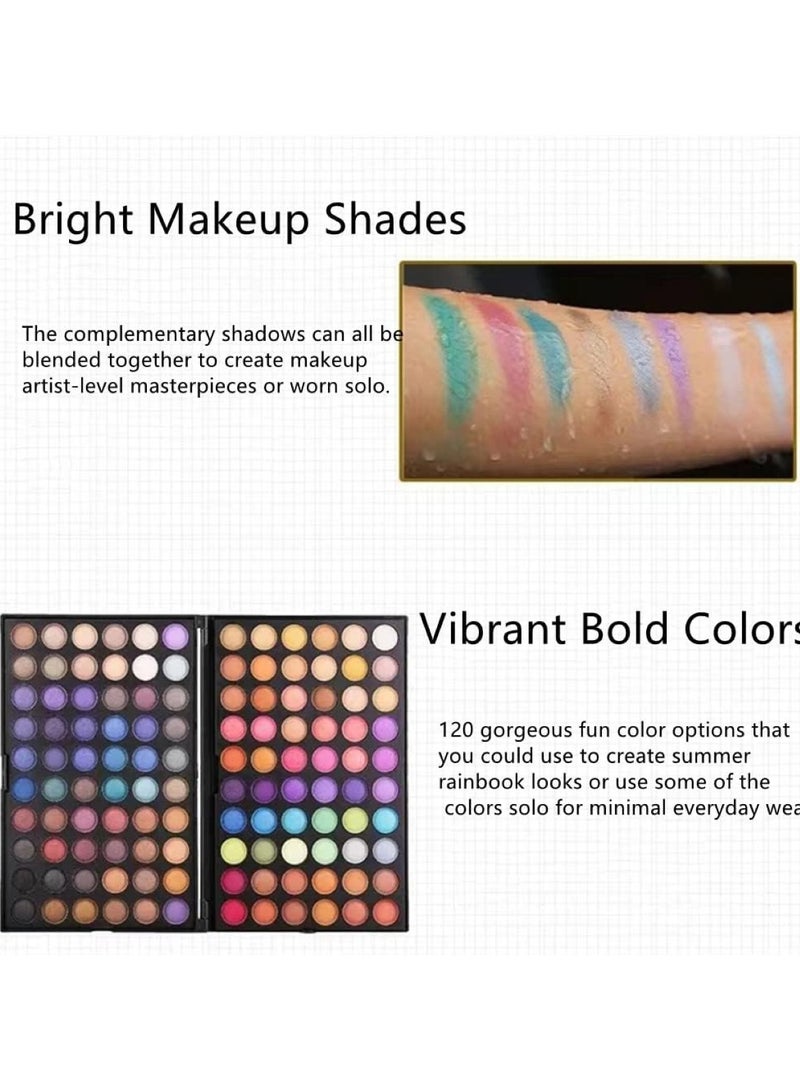 هويتك لوحة ظلال العيون الاحترافية المكونة من 120 لونًا، غير لامعة ولامعة، موديل رقم (03) - Image 3