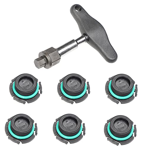 DPTOOL Oil Drain Plug Kit with O-Ring Seal Compatible with BMW N20 N26 Engine X1 X3 2/3/4/5 Series Rear-Wheel Drive Models 11137605018 Oil Pan Drain Plug Remove Install Tool - Image 1