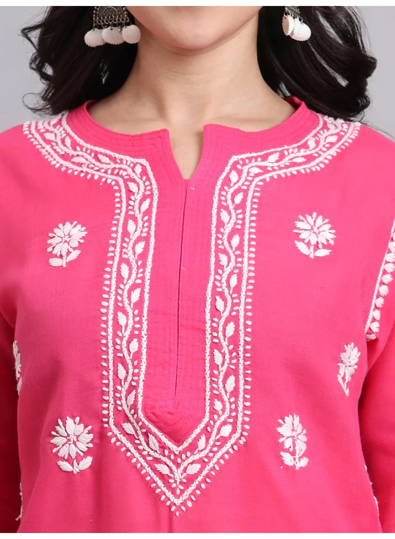 Alaya Hand Embroidered Chikankari Cotton Kurta-AL3999