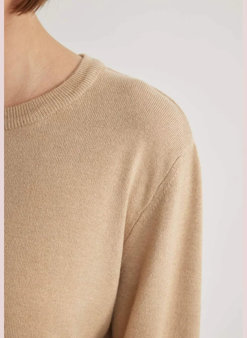 DeFacto Woman Crew Neck Long Sleeve Tricot Pullover