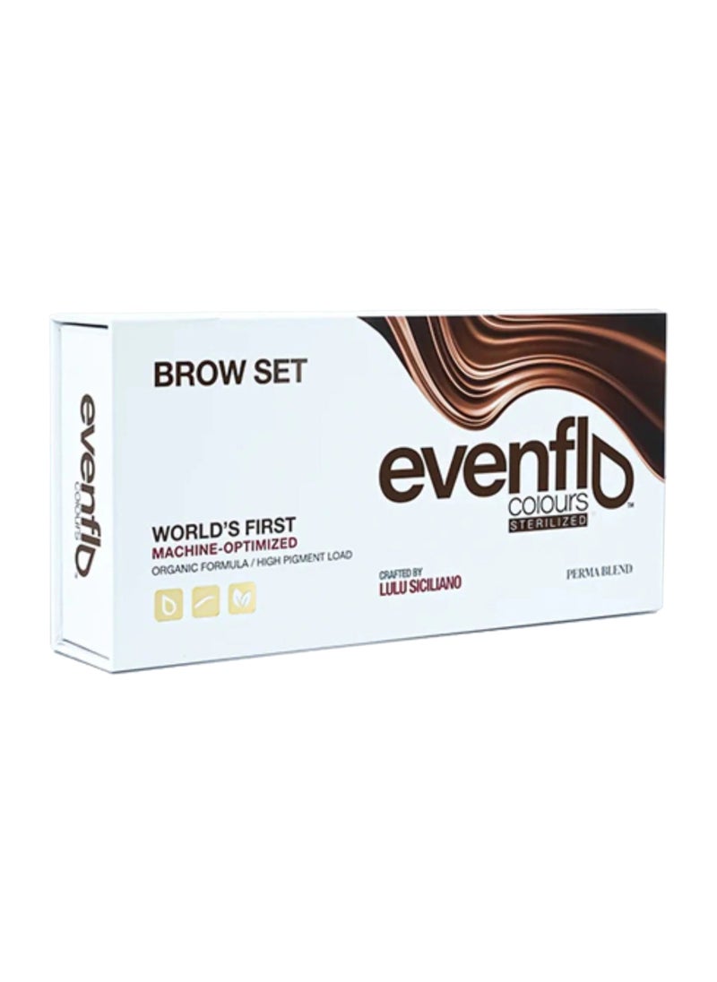 Perma Blend Evenflo Blonde 2 Brunette Eyebrow Pigment Set Premium Spmu Pigment For Natural, Long-Lasting Brow Colors 4pcs 15Ml  - Image 1