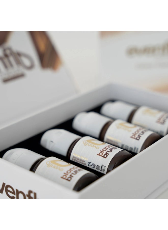 Perma Blend Evenflo Blonde 2 Brunette Eyebrow Pigment Set Premium Spmu Pigment For Natural, Long-Lasting Brow Colors 4pcs 15Ml  - Image 2