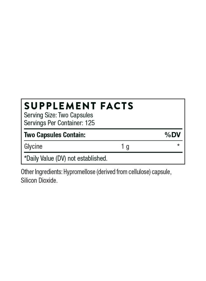 Thorne Glycine - Amino Acid Support for Relaxation, Detoxification, and Muscle Function* - 250 Capsules - Image 2