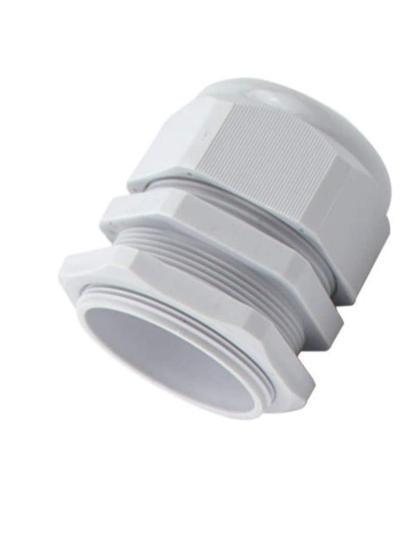 PG Gland White Pack of 5 pcs Dust Proof Nylon Cable Gland With Locknut Ideal For Junction connection Boxes Electrical Power Tele & Data  - Image 1