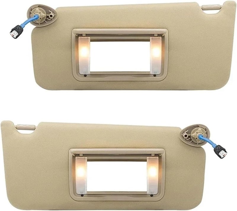 Car Vanity Mirror Sun Visor for Accord for Coupe Sedan 2008-2012 Sunvisor Board Beige Left/Right Side Car Sun Visor Shade(Left and Right) - Image 2