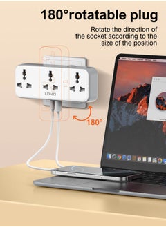 LDNIO 3 Power Socket Extension with Type C PD Port and USB QC3.0 fast charging Port Rotatable power strip  - Image 2