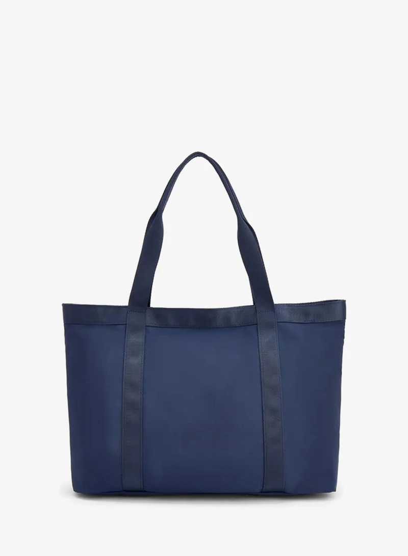 Missy NAVY Solid School Tote Bag With Zip Closure - 34x14x26 CM for Women | Best Price UAE