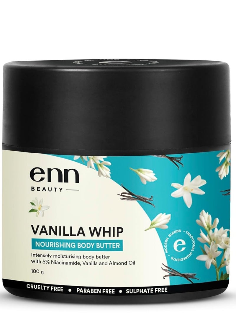Enn Beauty Vanilla Whip Nourishing Body Butter  48 Hrs Moisturization and Restore Skin Barrier With Vanilla Extract  5% Niacinamide and Almond Oil For Soft and Supple Skin Reduce Fine lines - Image 1