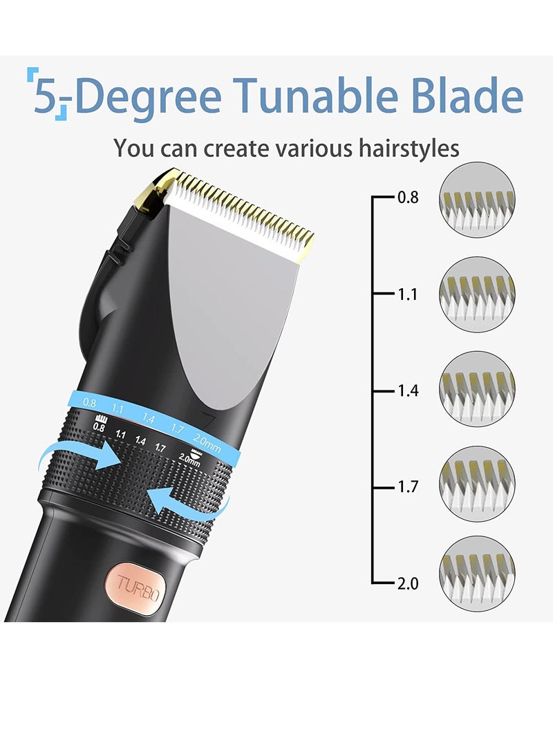 Hair Clippers Trimmer Kit  The Hair Clippers LCD Trimmer for Men Clippers for Hair Cutting Home Hair Cut Kit Cordless Barber Grooming Sets - Image 4