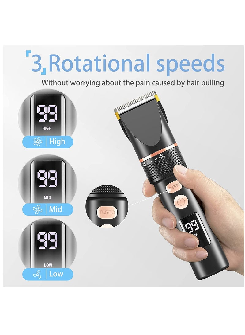 Hair Clippers Trimmer Kit  The Hair Clippers LCD Trimmer for Men Clippers for Hair Cutting Home Hair Cut Kit Cordless Barber Grooming Sets - Image 5