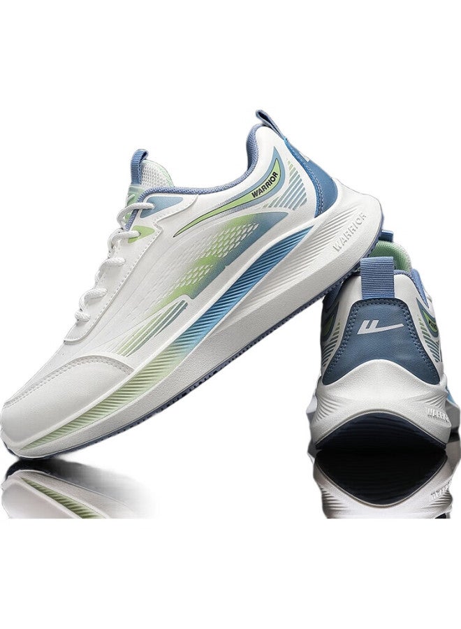 Pull Back Warrior Sports Shoes For Men, Lightweight Running Shoes, Breathable Men'S Shoes, G497C, White/Green (Leather Surface), Size 42 - Image 2