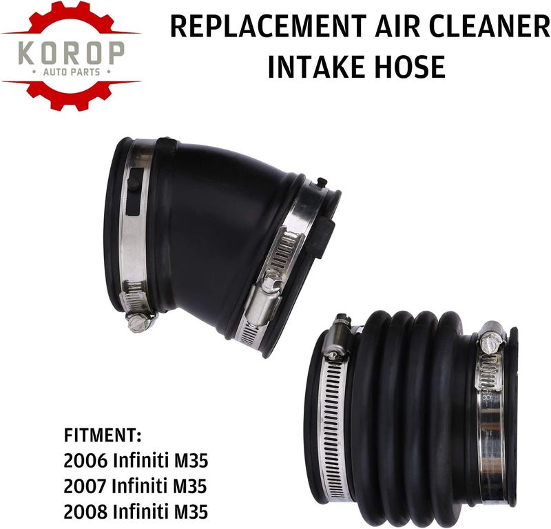 KOROP Air Intake Hose Fits for 2006 2007 2008 Infiniti M35 3.5L Engine Air Intake Boot Tube Duct REPLACES # 16576-EG00A 16576EG00A - Image 2
