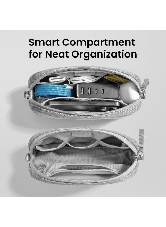 Tomtoc حقيبة تنظيم إلكترونية صديقة للبيئة Light-T12 سعة 1 لتر – حقيبة سفر مدمجة لتقنية الكابلات، الشواحن، بنك الطاقة، الملحقات – حقيبة مقاومة للماء، تصميم خفيف الوزن - Image 2