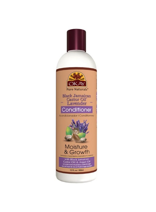 OKAY ; Black Jamaican Castor Oil & Lavender Conditioner ; For All Hair Types & Textures ; Moisturize Strengthen & Regrow Hair ; With Argan Oil ; Free Of Sulfate Silicone & Paraben ; 12 Oz - Image 1
