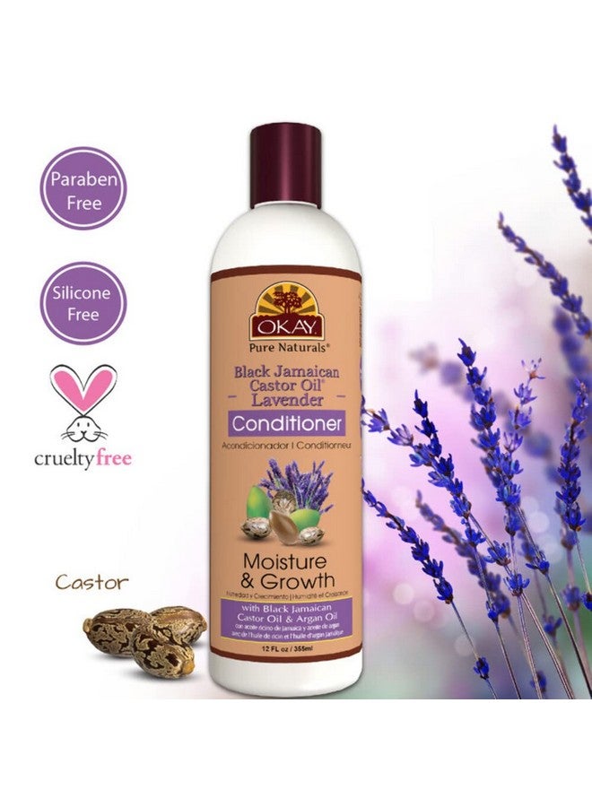 OKAY ; Black Jamaican Castor Oil & Lavender Conditioner ; For All Hair Types & Textures ; Moisturize Strengthen & Regrow Hair ; With Argan Oil ; Free Of Sulfate Silicone & Paraben ; 12 Oz - Image 5