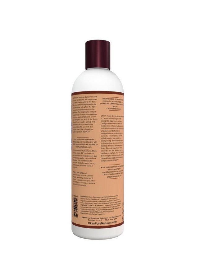 OKAY ; Black Jamaican Castor Oil & Lavender Conditioner ; For All Hair Types & Textures ; Moisturize Strengthen & Regrow Hair ; With Argan Oil ; Free Of Sulfate Silicone & Paraben ; 12 Oz - Image 4