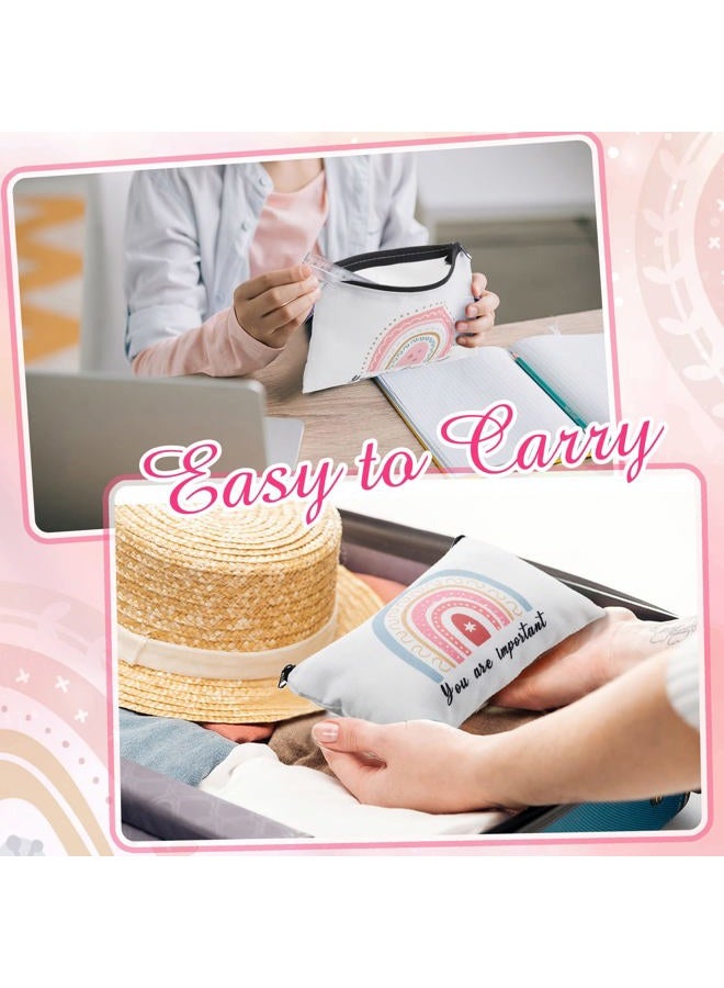 Reginary 20 Pieces Cosmetic Bag for Women, Roomy Makeup Bags with Zipper Toiletry Bag Pouch Travel Packing Accessory Organizer Gifts, 7 x 4.3 Inches(Rainbow) - Image 5