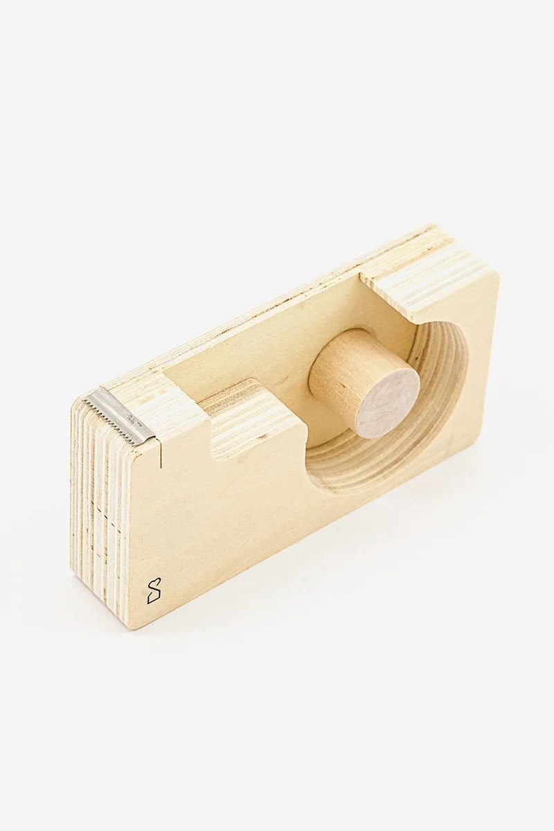 Muy Mucho Tape Dispenser 11.8 x 6.4 X 2.4 Cm. Beige