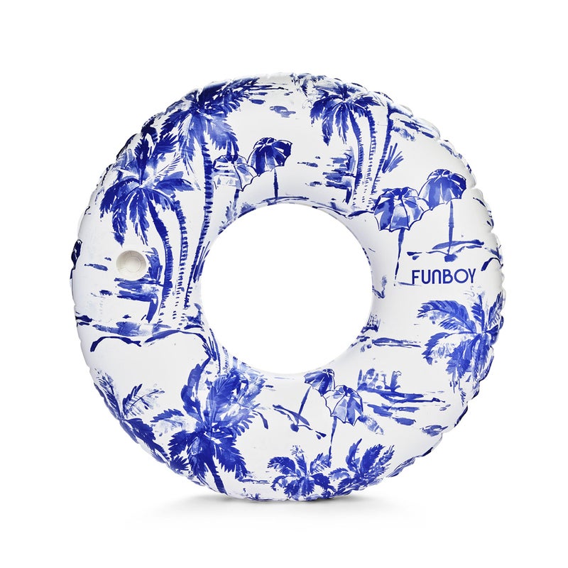 FUNBOY Giant Toile Inflatable Pool Float with Cup Holder 48 Pool Float for AdultsInner Tube Swimming Pool Toys Swim Rings Swimming Pool Accessories Pool Lounger Float for Pool Party Summer - Image 2