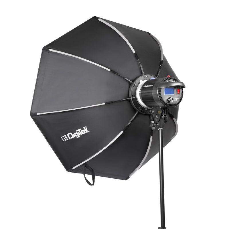 Digitek ® (DSB 120) Professional 120cm Octagonal Softbox, High-Density Reflective Nylon, 400g Lightweight, Foldable Design, Included Diffuser/Carry Bag, Universally Compatible with All Flash Speedlites - Image 2
