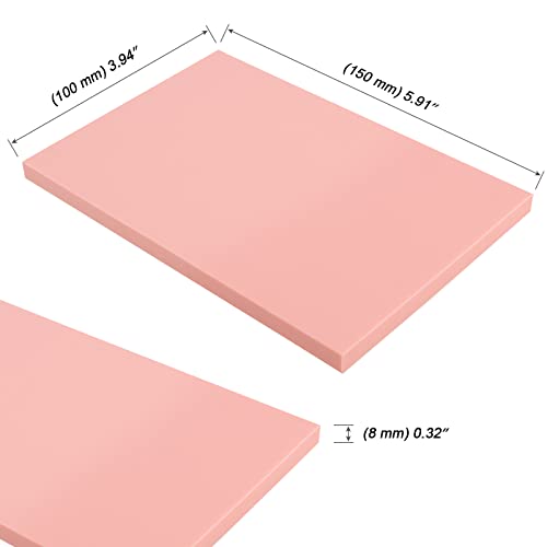 MOUYAT 20 Pack 4 x 6 Inch Pink Rubber Carving Blocks, Rubber Linoleum Block Stamp for Printmaking, Soft Rubber Crafts, DIY Craft Project - Image 2