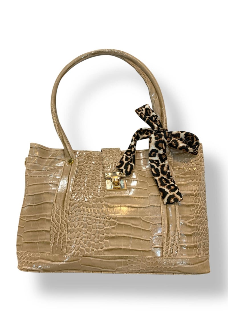Luxurious Handbag Set with Elegant Textured Design - Image 2
