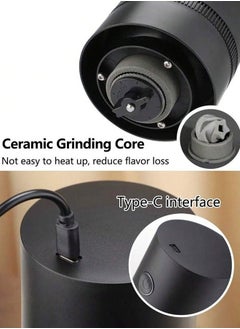 PRIMO PLUS Portable electric coffee grinder rechargeable black USB C  - Image 4